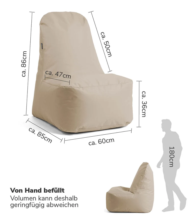 Outdoor Sitzsack 'Der Däumchendreher'