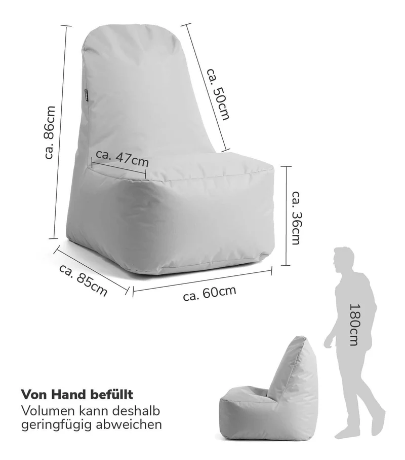 Outdoor Sitzsack 'Der Däumchendreher'