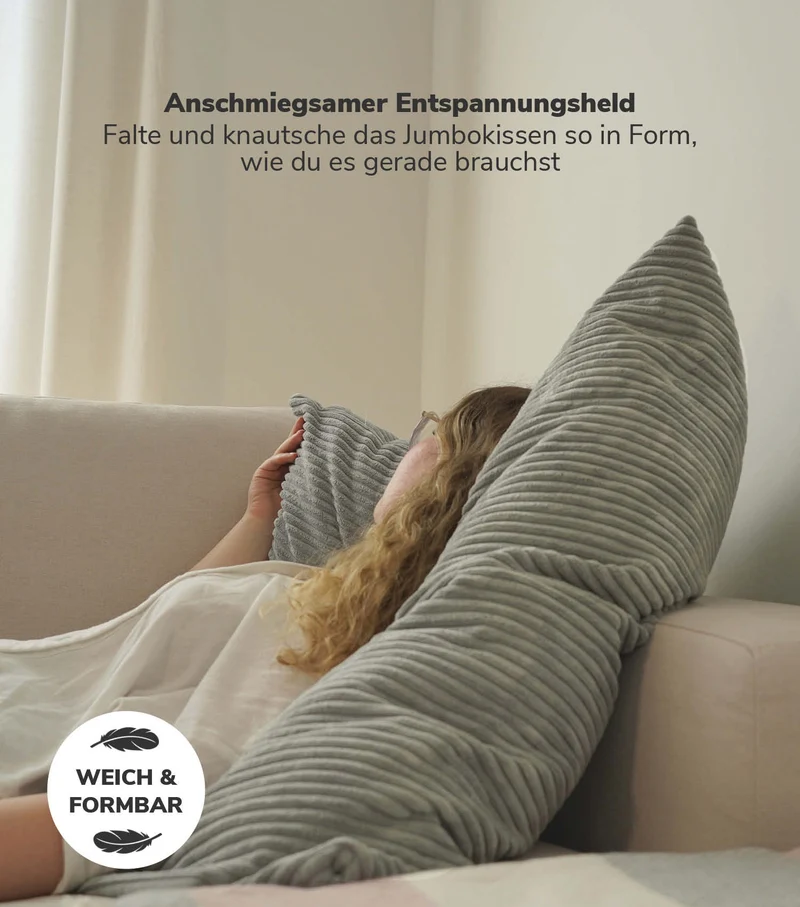 XXL Kissen aus Cord 'Das Anschmiegsame'