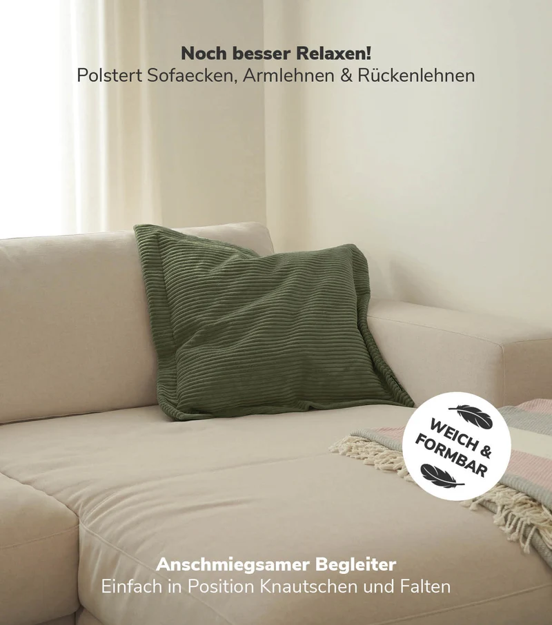 Sofakissen aus Cord 'Das Wölkchen'