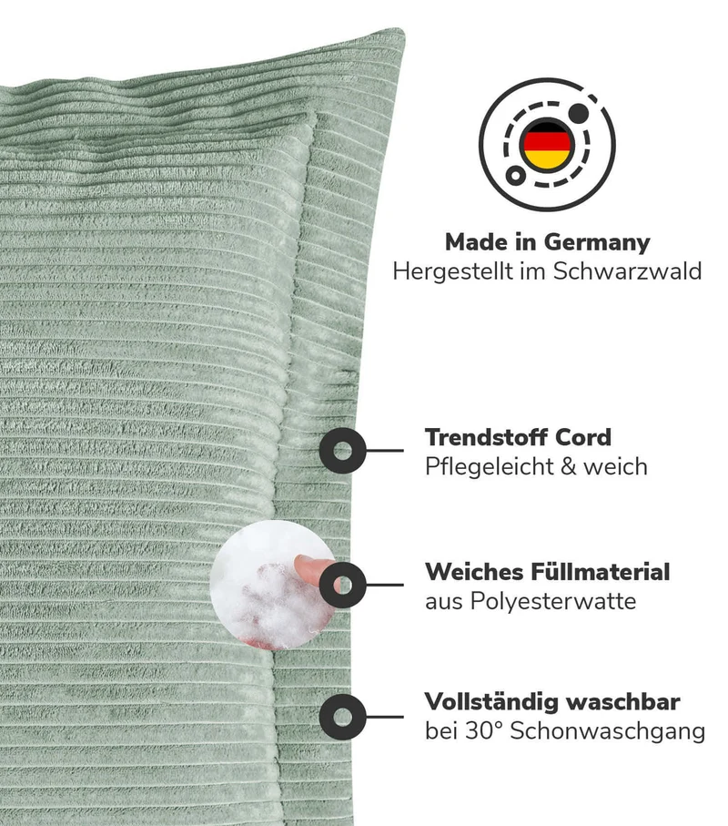 Sofakissen aus Cord 'Das Wölkchen'