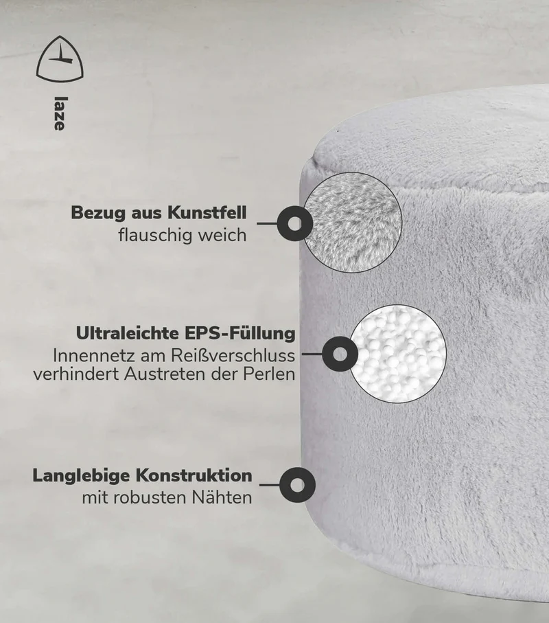 Pouf aus Kunstfell 'Der Flauschige'