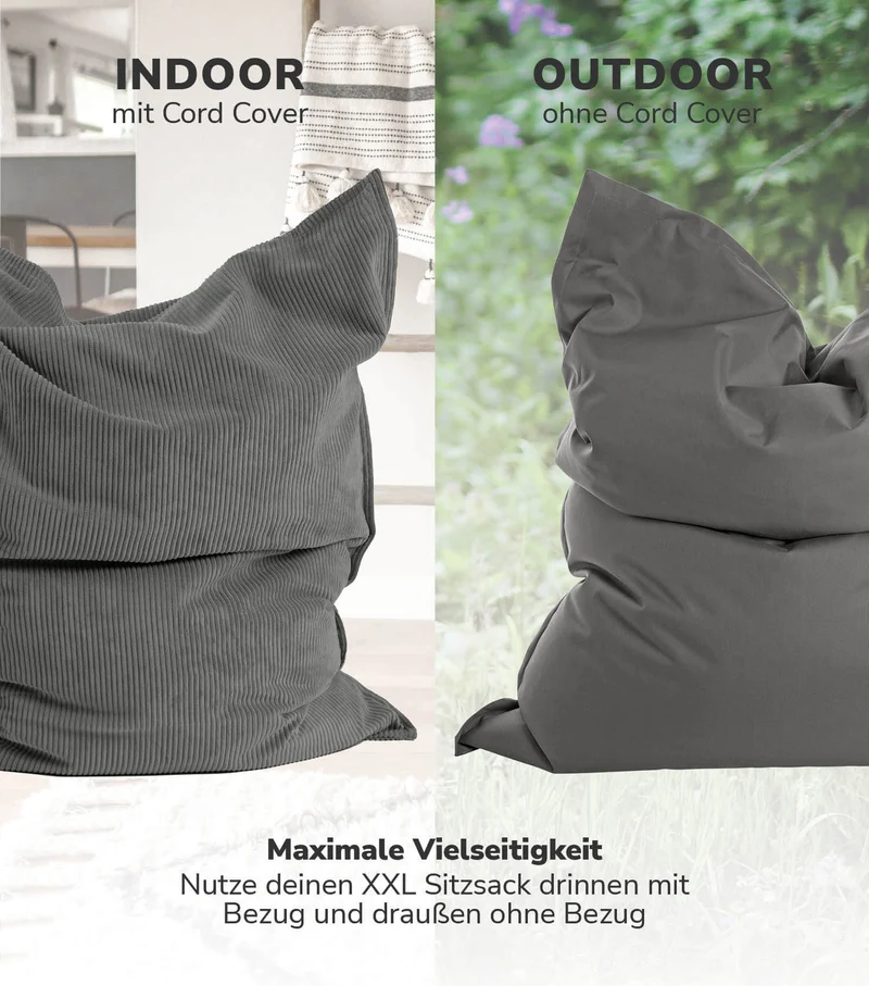 Sitzsack Bezug aus Cord 'Das Kuschelcover'