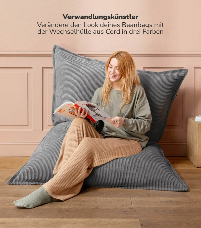 Sitzsack Bezug aus Cord 'Das Kuschelcover'