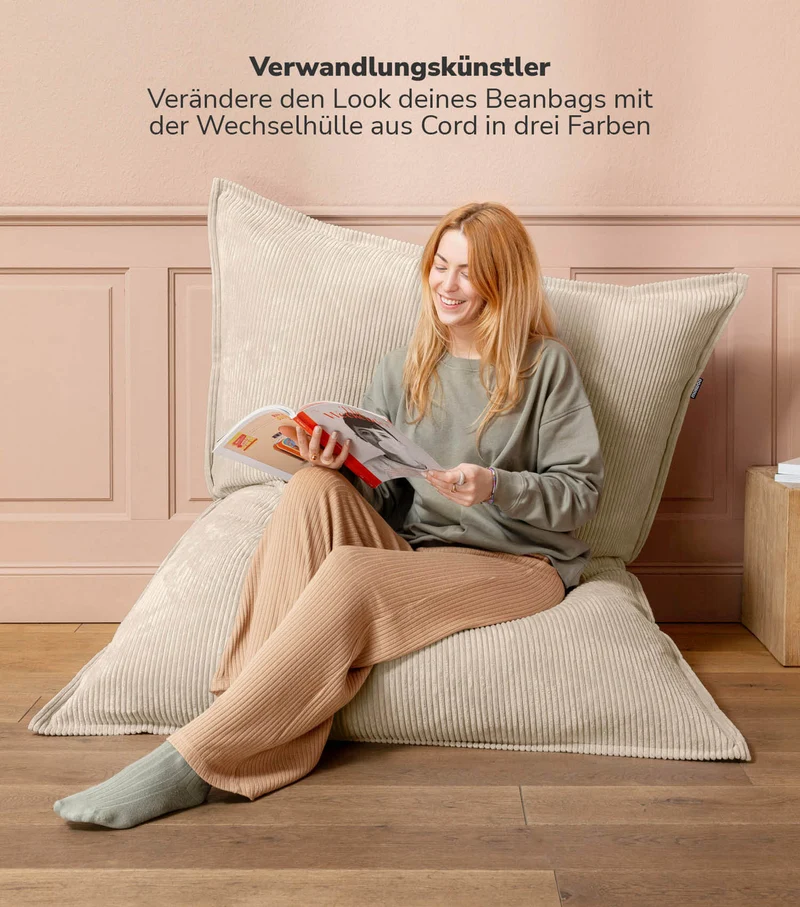 Sitzsack Bezug aus Cord 'Das Kuschelcover'