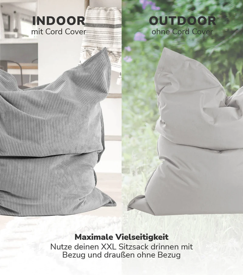 Sitzsack Bezug aus Cord 'Das Kuschelcover'