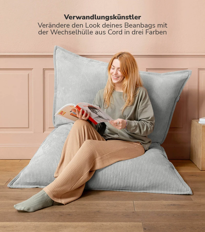 Sitzsack Bezug aus Cord 'Das Kuschelcover'