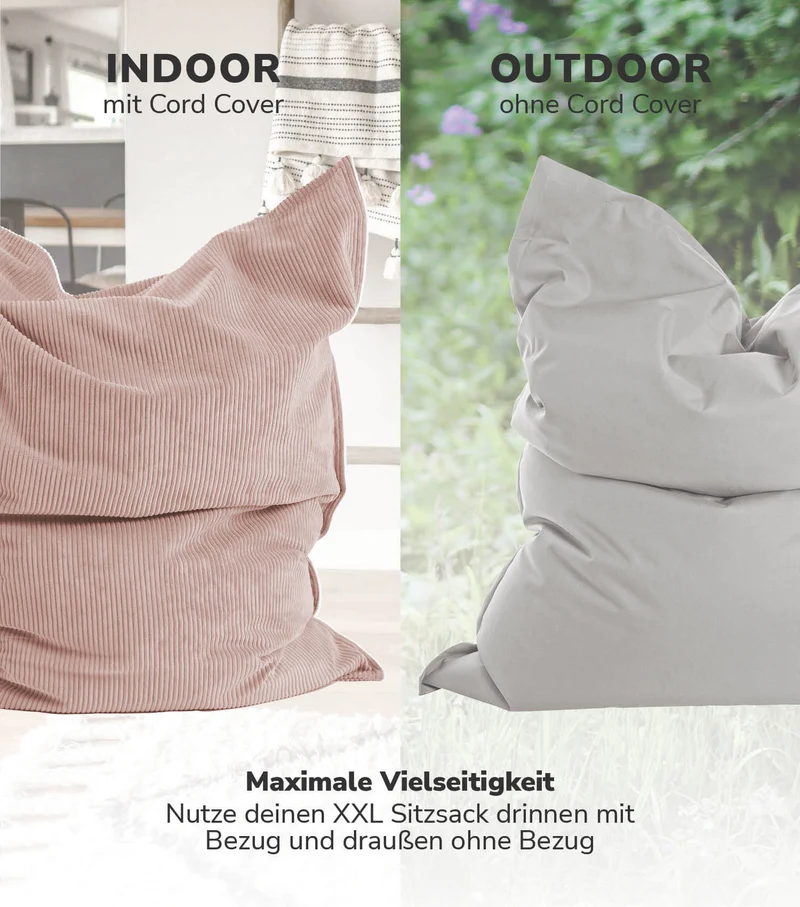 Sitzsack Bezug aus Cord 'Das Kuschelcover'