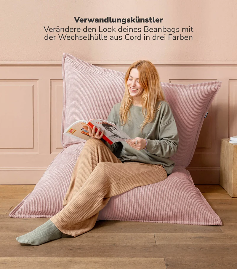 Sitzsack Bezug aus Cord 'Das Kuschelcover'