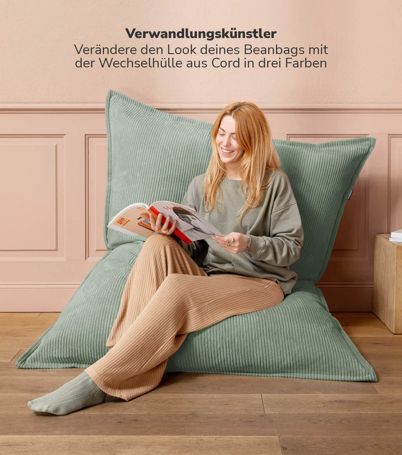 Sitzsack Bezug aus Cord 'Das Kuschelcover'