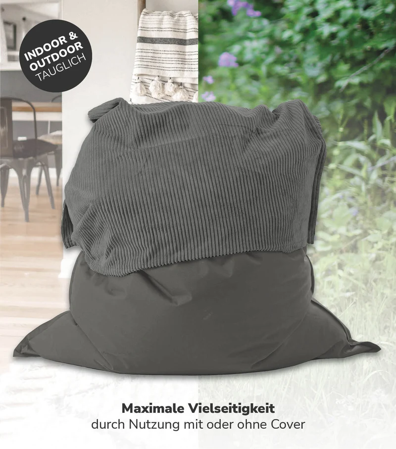 Outdoor Sitzsack 'Der Große' mit Cord-Cover