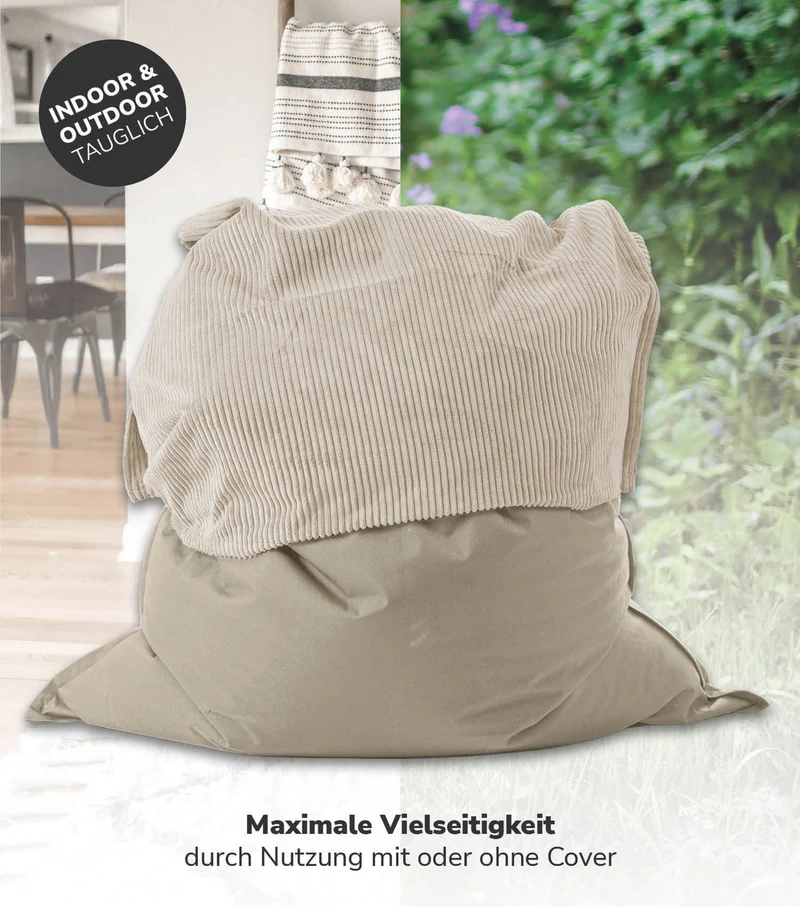 Outdoor Sitzsack 'Der Große' mit Cord-Cover