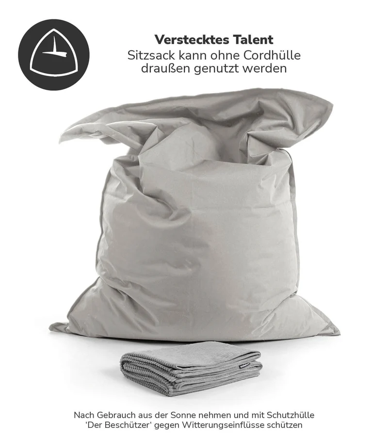 Outdoor Sitzsack 'Der Große' mit Cord-Cover