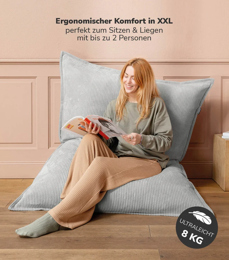 Outdoor Sitzsack 'Der Große' mit Cord-Cover