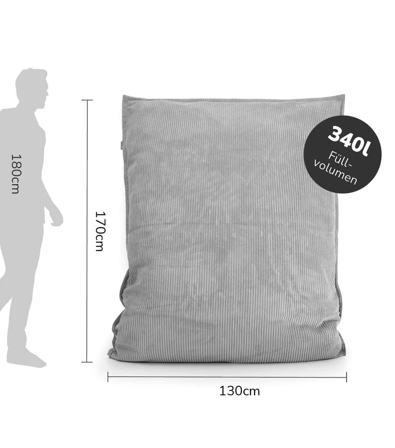 Outdoor Sitzsack 'Der Große' mit Cord-Cover