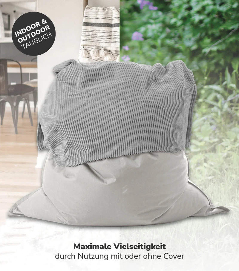 Outdoor Sitzsack 'Der Große' mit Cord-Cover
