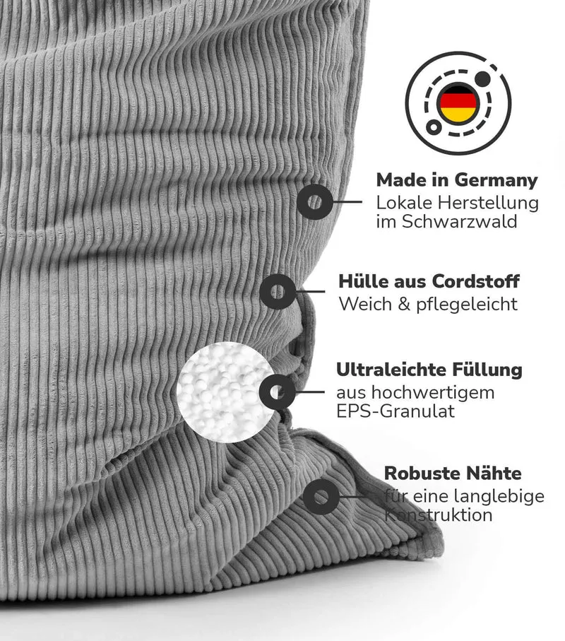 Outdoor Sitzsack 'Der Große' mit Cord-Cover