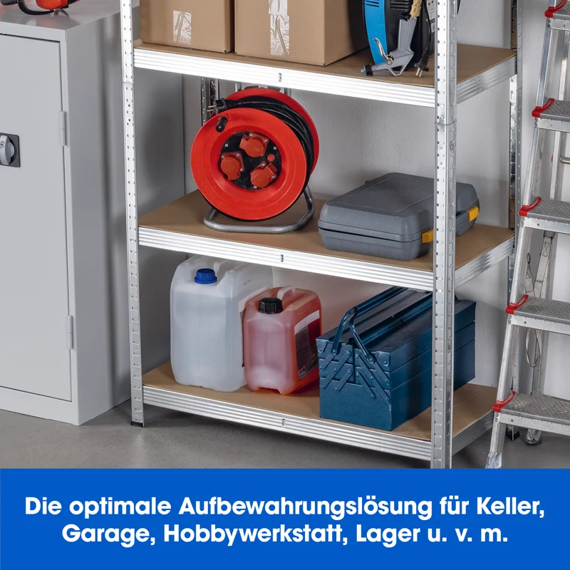 EASYmaxx Schwerlastregal & Werkbank 2er-Set - 180 x 90 x 40 cm - 1750kg Traglast, 175kg pro Ebene