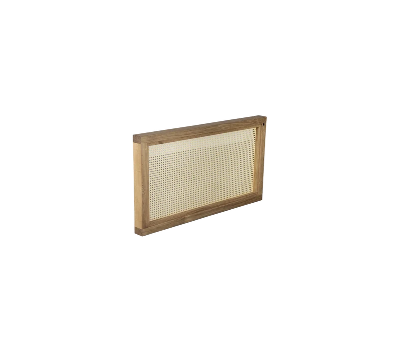 Scale armrest, left, w/French Weave natural, Oak