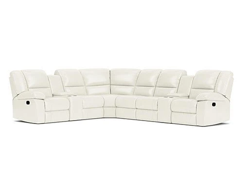 6 Seater Corner Modular with 5 Recliners and 2 Consoles