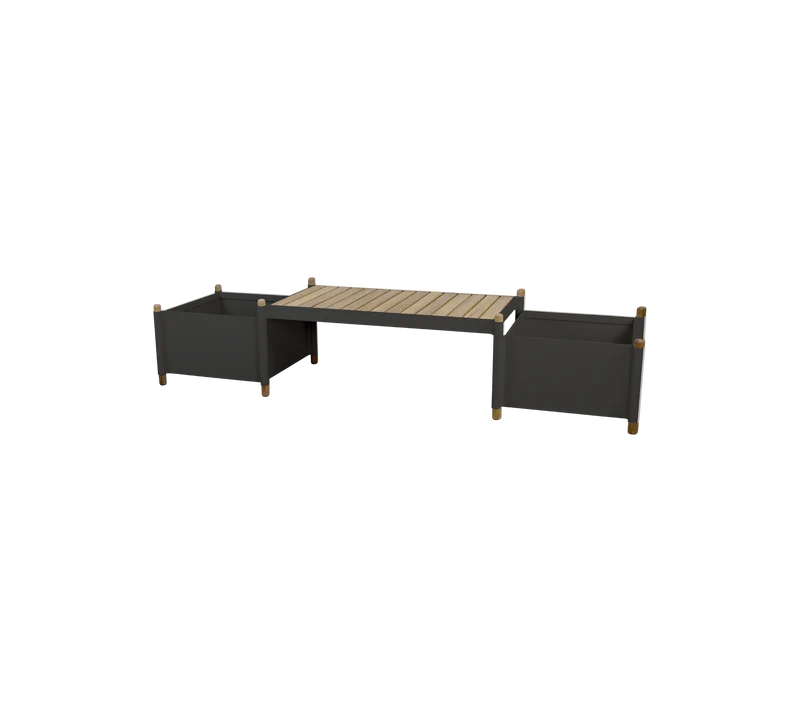 Sticks bench incl. 2 planters