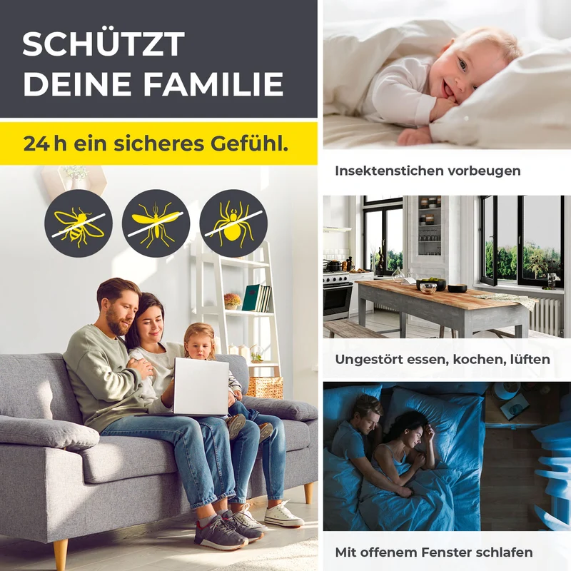 EASYmaxx Insect Protect Teleskop-Insektenschutzgitter mit Netz - anthrazit