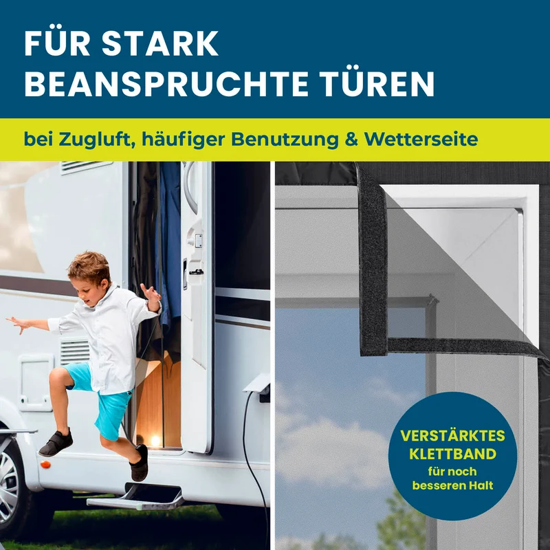 HOBERG Insektenschutzvorhang für Wohnwagen - mit XXL-Magnetbändern - 60 x 180 cm