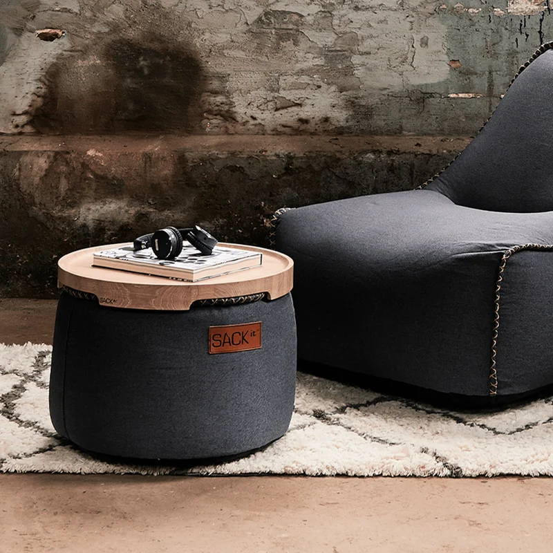 Canvas Pouf