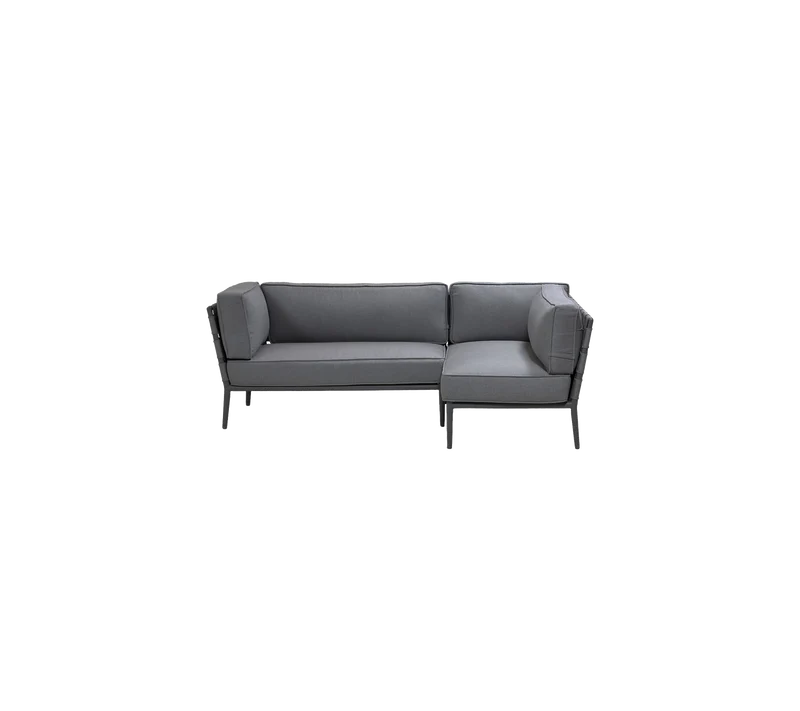 Conic compact 2-module corner sofa