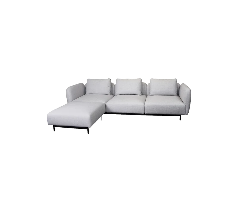 Aura 3-seater sofa w/chaise lounge