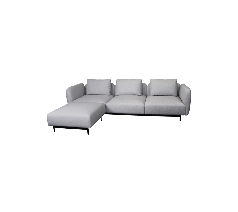 Aura 3-seater sofa w/chaise lounge
