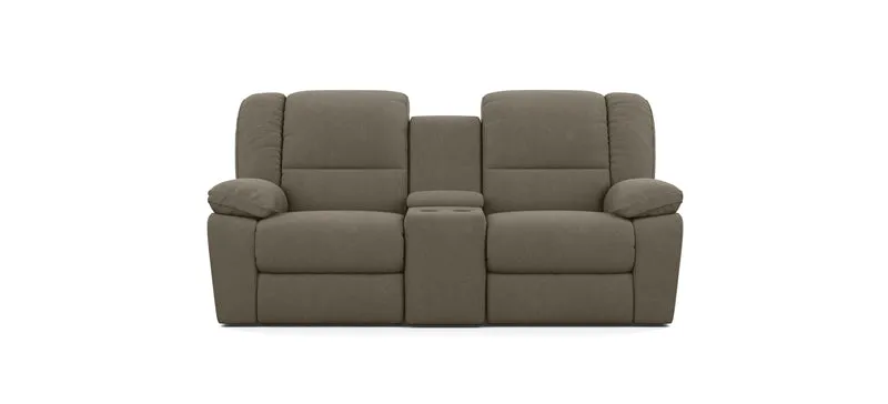 2 Seater with End Recliners and 1 Console
