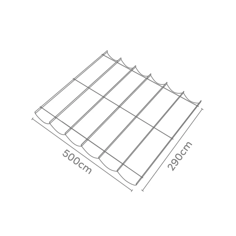 Platinum Sun & Shade Coolfit harmonica schaduwdoek, B290xL500cm, Greige