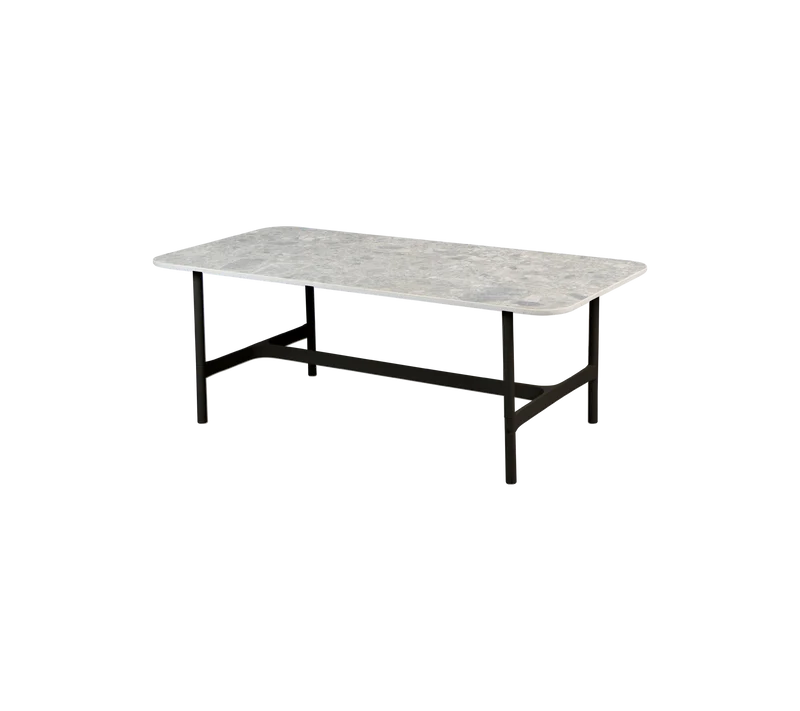Twist coffee table, rectangular