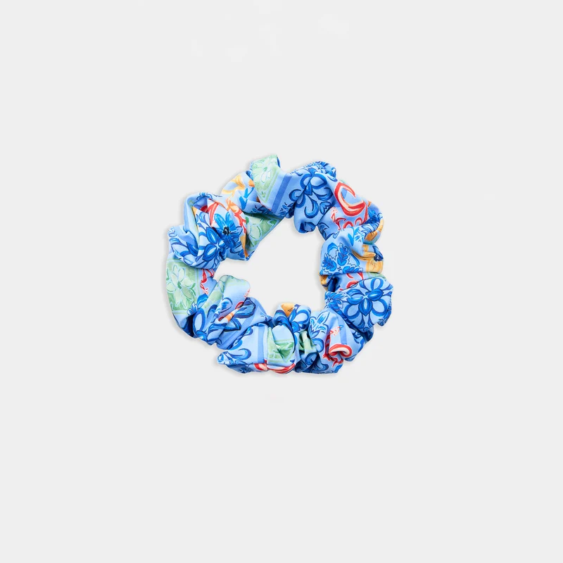 Mosaic Scrunchie - Blue Print