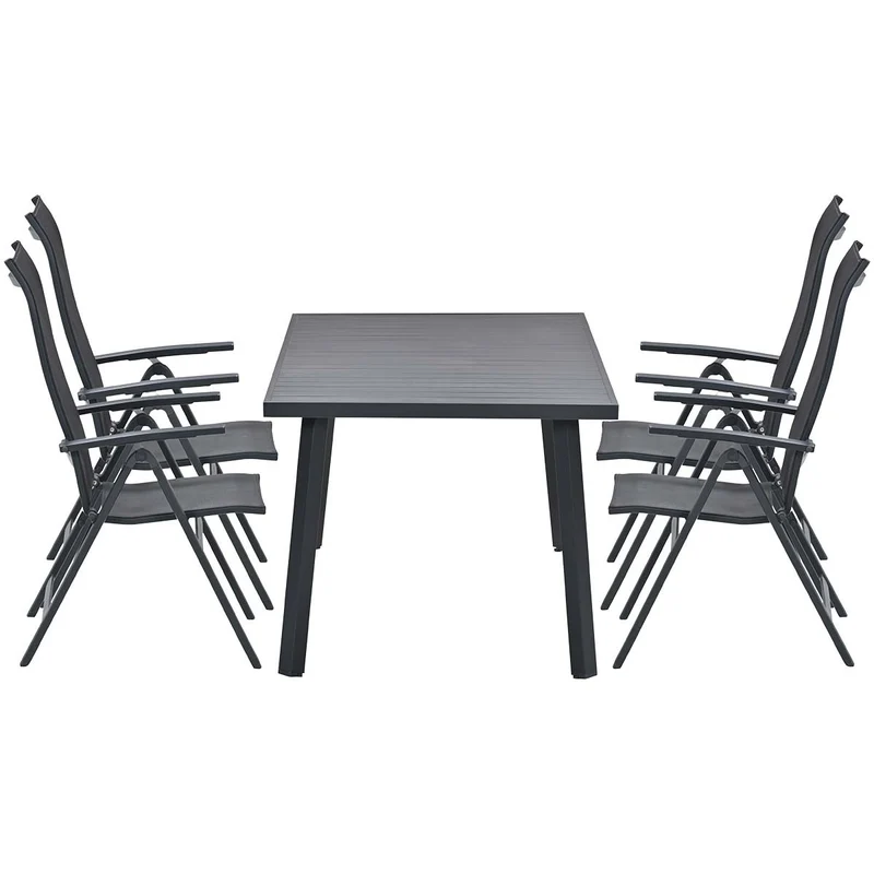 Garden Impressions Osaka verstelbare stoelen 4 stuks + Terni tafel