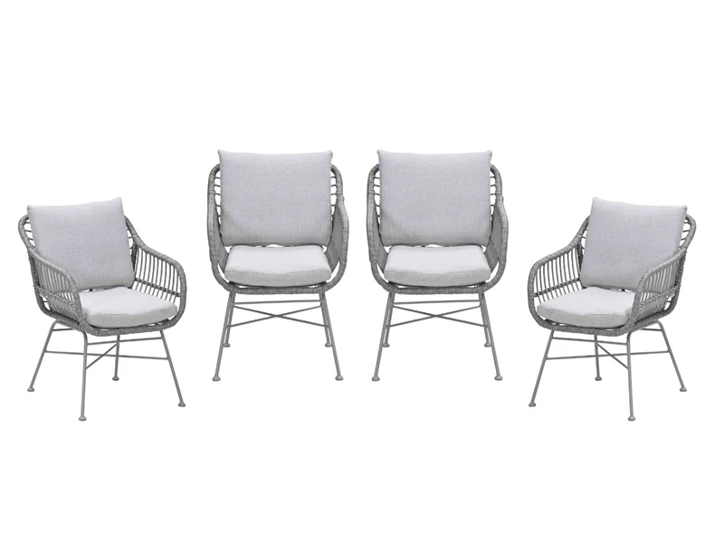 Garden Impressions Margriet tuinstoelen set van 4 taupe