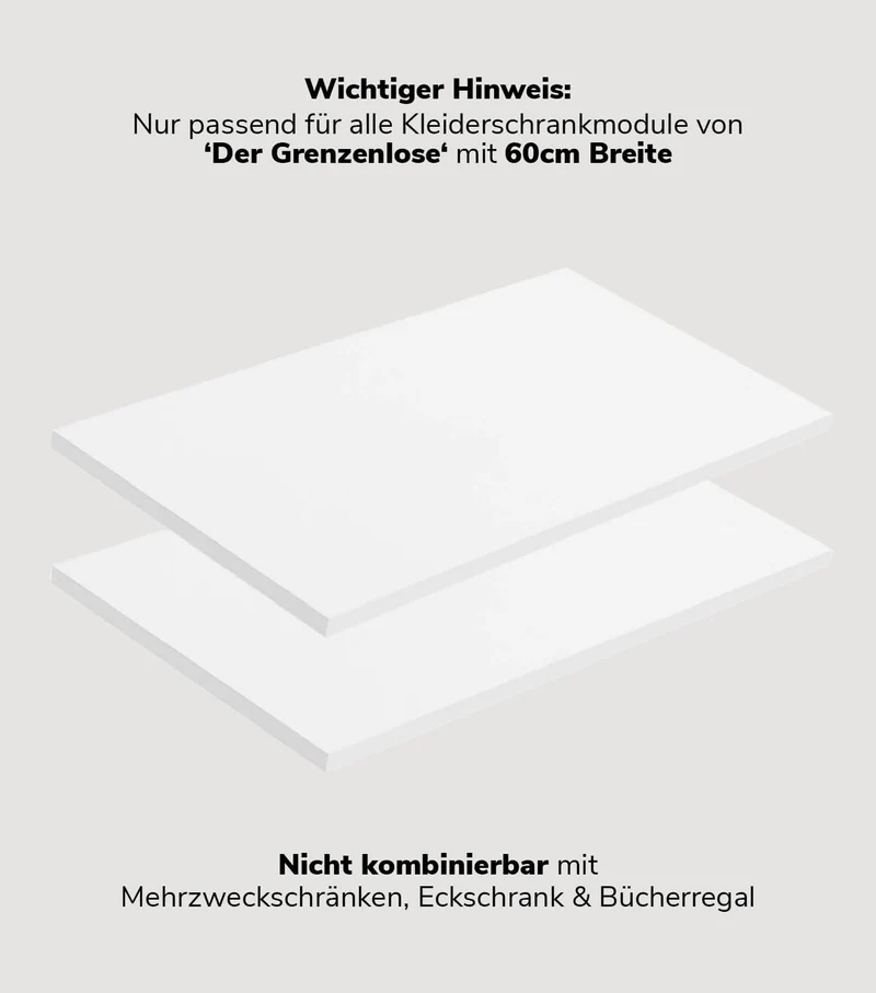 Kleiderschrank-Einlegeböden 'Die Ableger ' für 90cm Breite