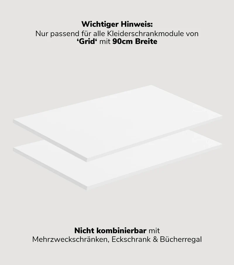 Kleiderschrank-Einlegeböden 'Die Ableger ' für 90cm Breite