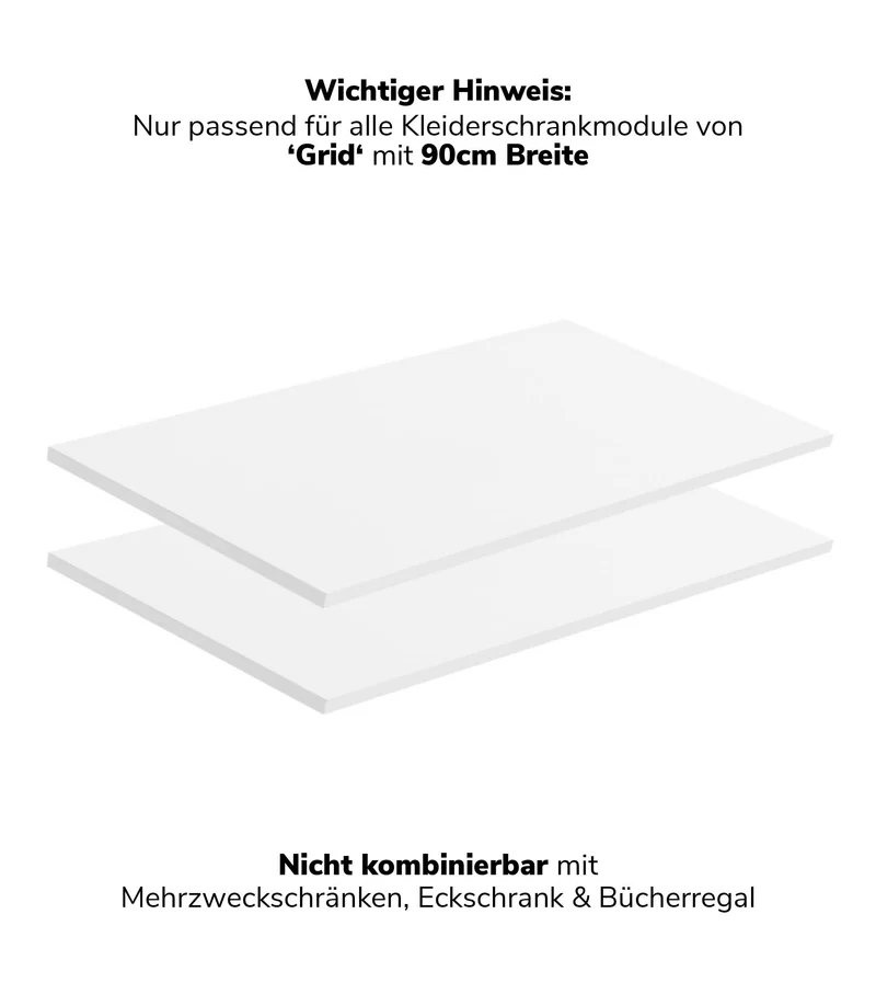 Kleiderschrank-Einlegeböden 'Die Ableger ' für 90cm Breite
