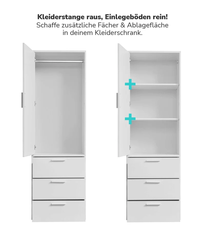 Kleiderschrank-Einlegeböden 'Die Ableger ' für 90cm Breite