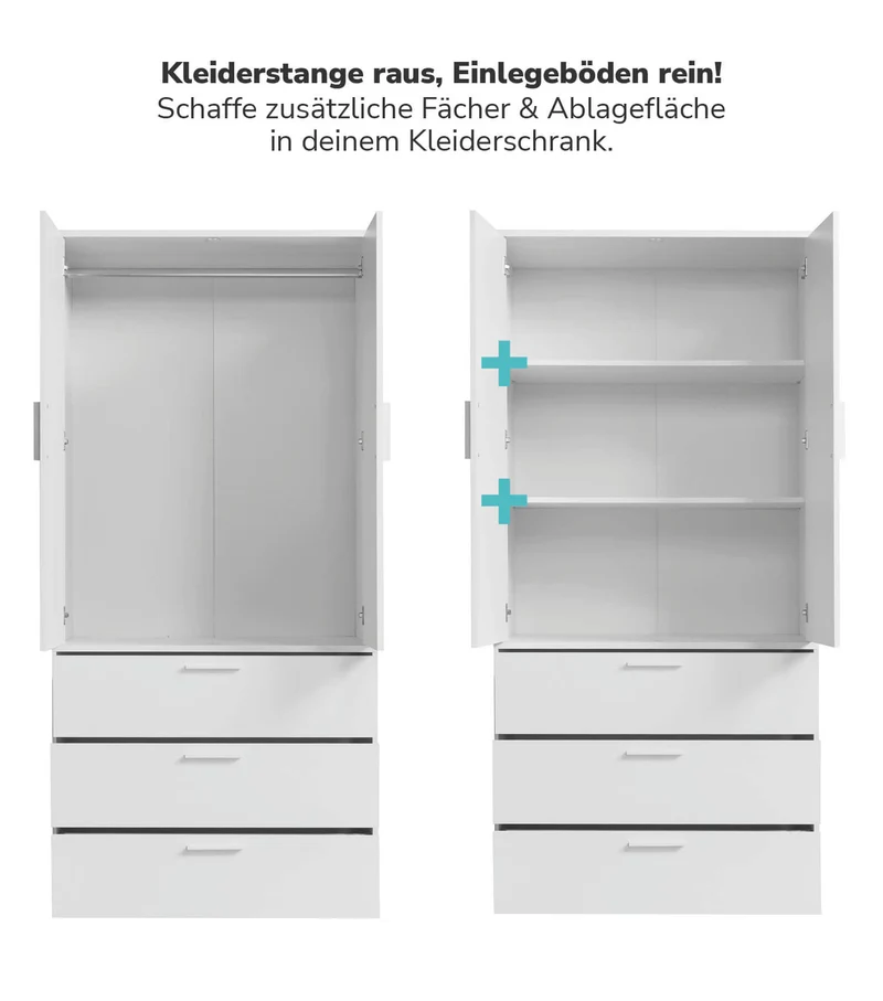 Kleiderschrank-Einlegeböden 'Die Ableger ' für 90cm Breite