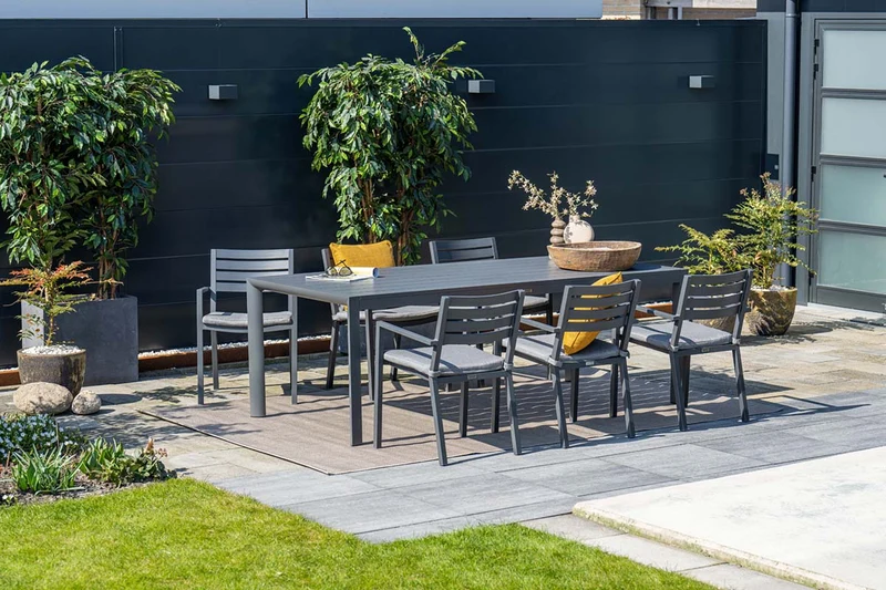 Garden Impressions Oklahoma tuinstoelen set van 4 carbon black