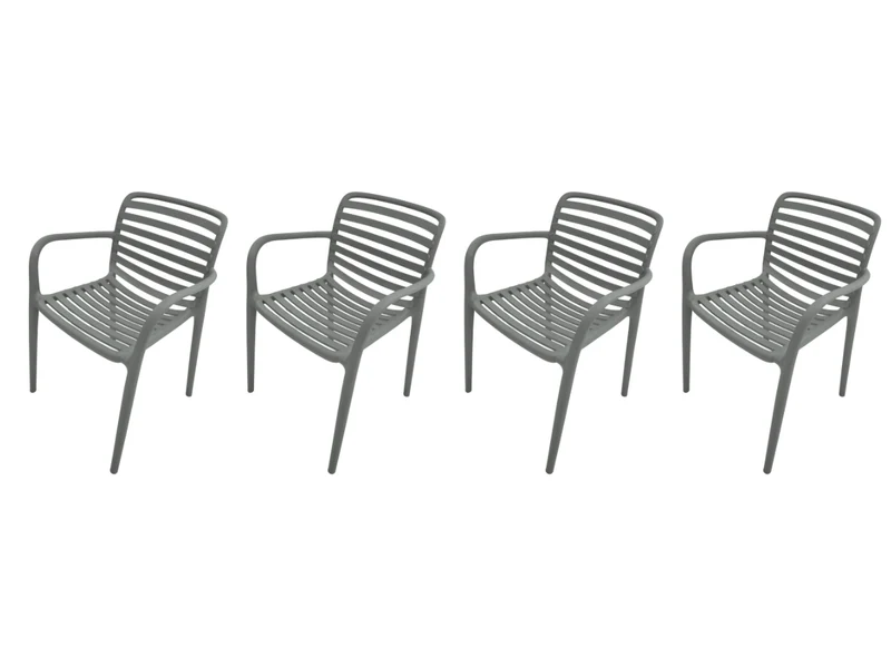 Garden Impressions Nantes tuinstoelen set van 4 – stone green