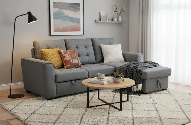 3 Seater Sofabed with Storage Chaise