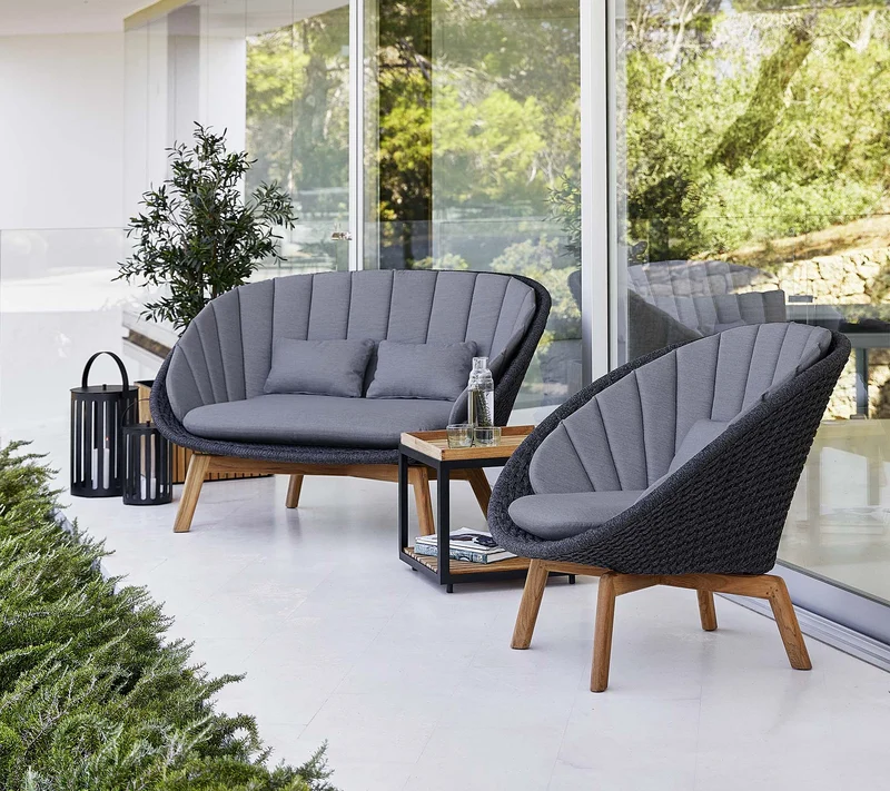Peacock lounge chair/rocking chair cushion set