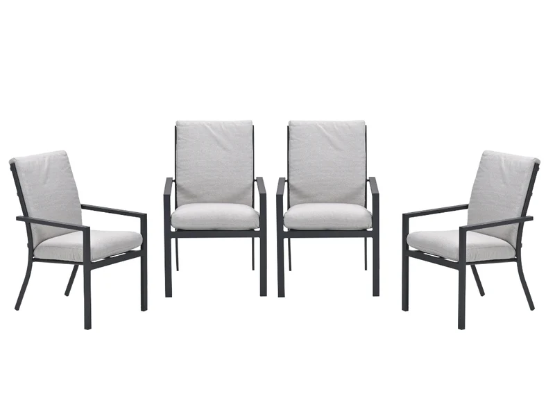 Garden Impressions Sergio tuinstoelen set van 4 carbon black