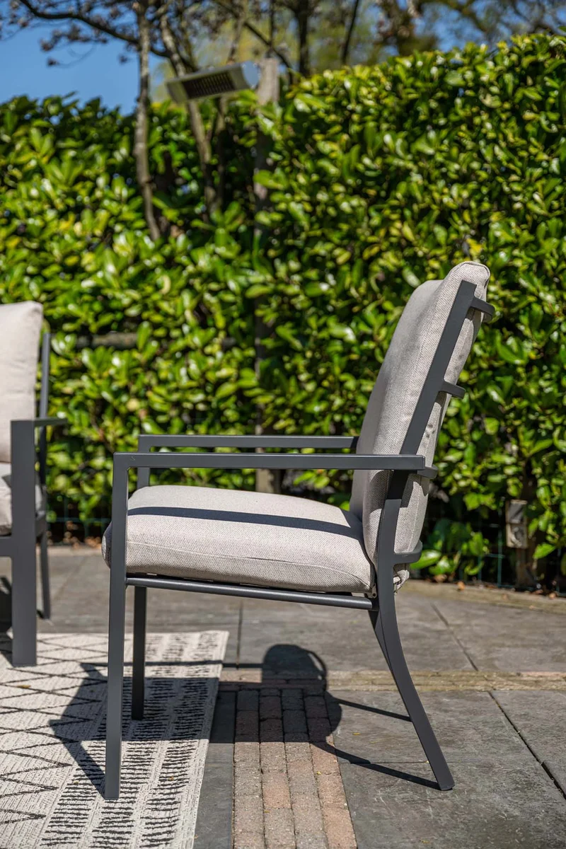 Garden Impressions Sergio tuinstoelen set van 4 carbon black