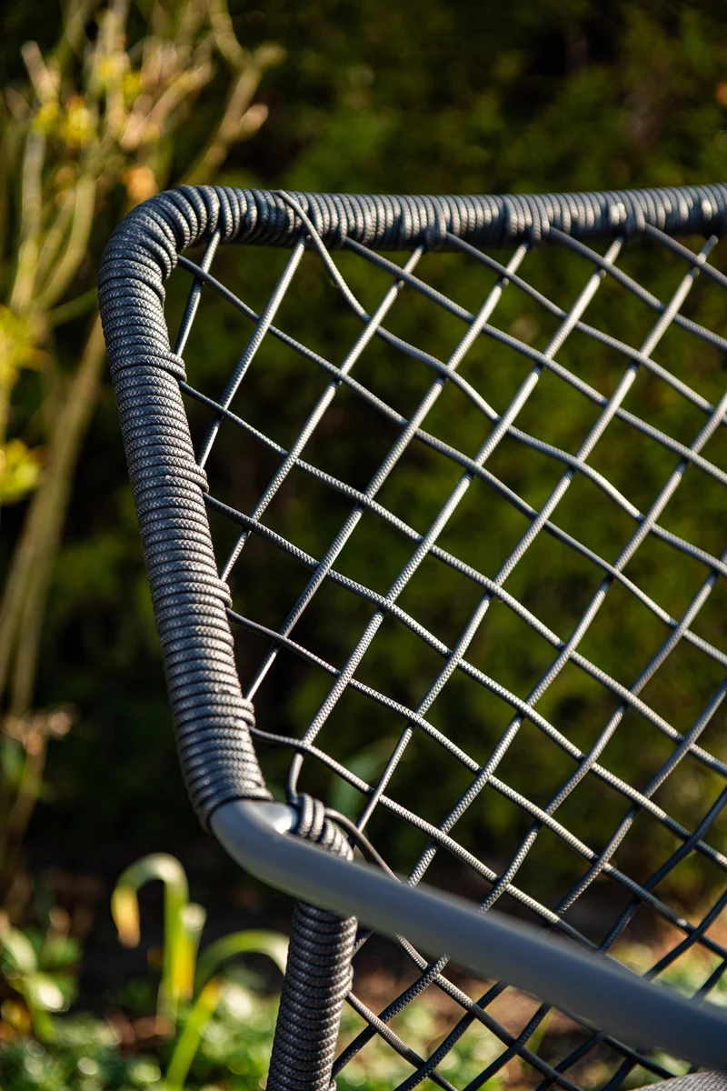 Garden Impressions Dido tuinstoelen set van 4 zwart rope