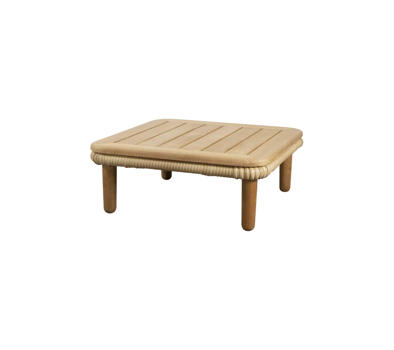 Arch coffee table w/teak table top